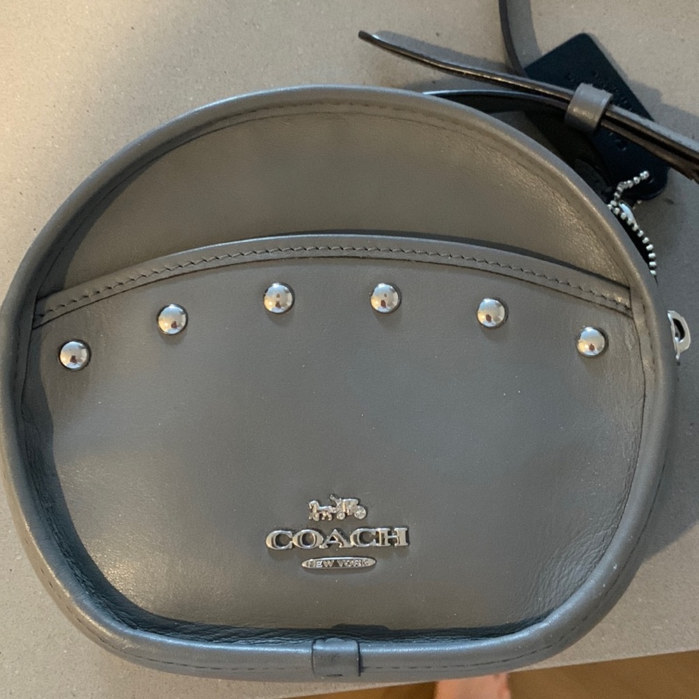 Medium gray coach purse